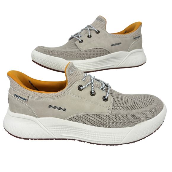 Skechers Cyrus Slip In Sneakers Mens Size 11 Beige Sand Comfort Hands Free - Picture 1 of 10